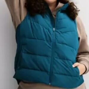 NWT Tek Gear Puffer vest‎ teal blue womens
